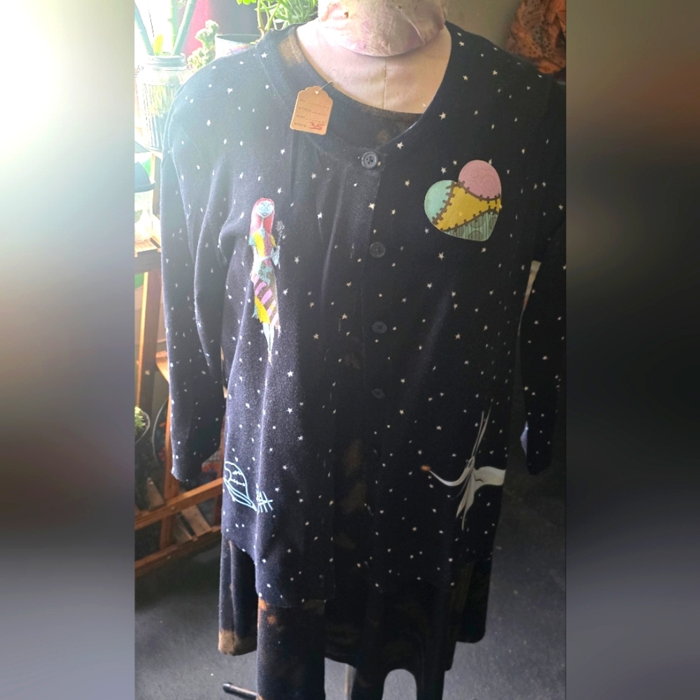 Size Small Custom Nightmare Before Christmas Cardigan Sweater